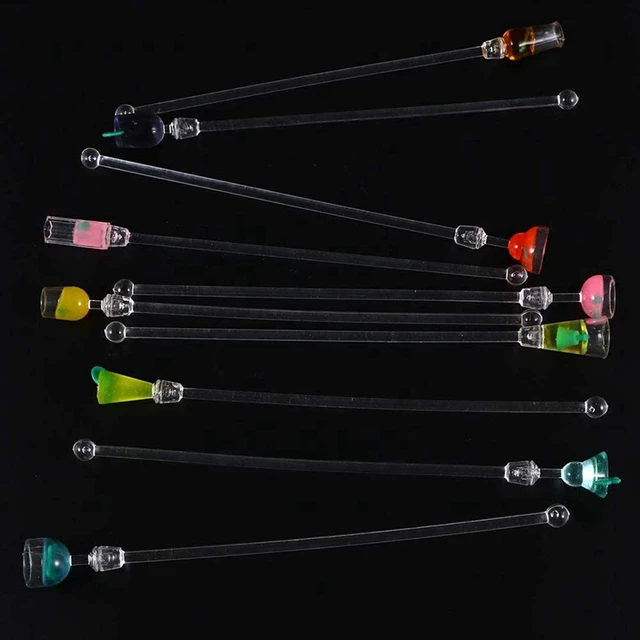 10Pcs Cocktail Stirrer Drink Mixing Stick Set Acrylic Cocktail Mixer Blender Bar Supplies Swizzle Stirrer 5
