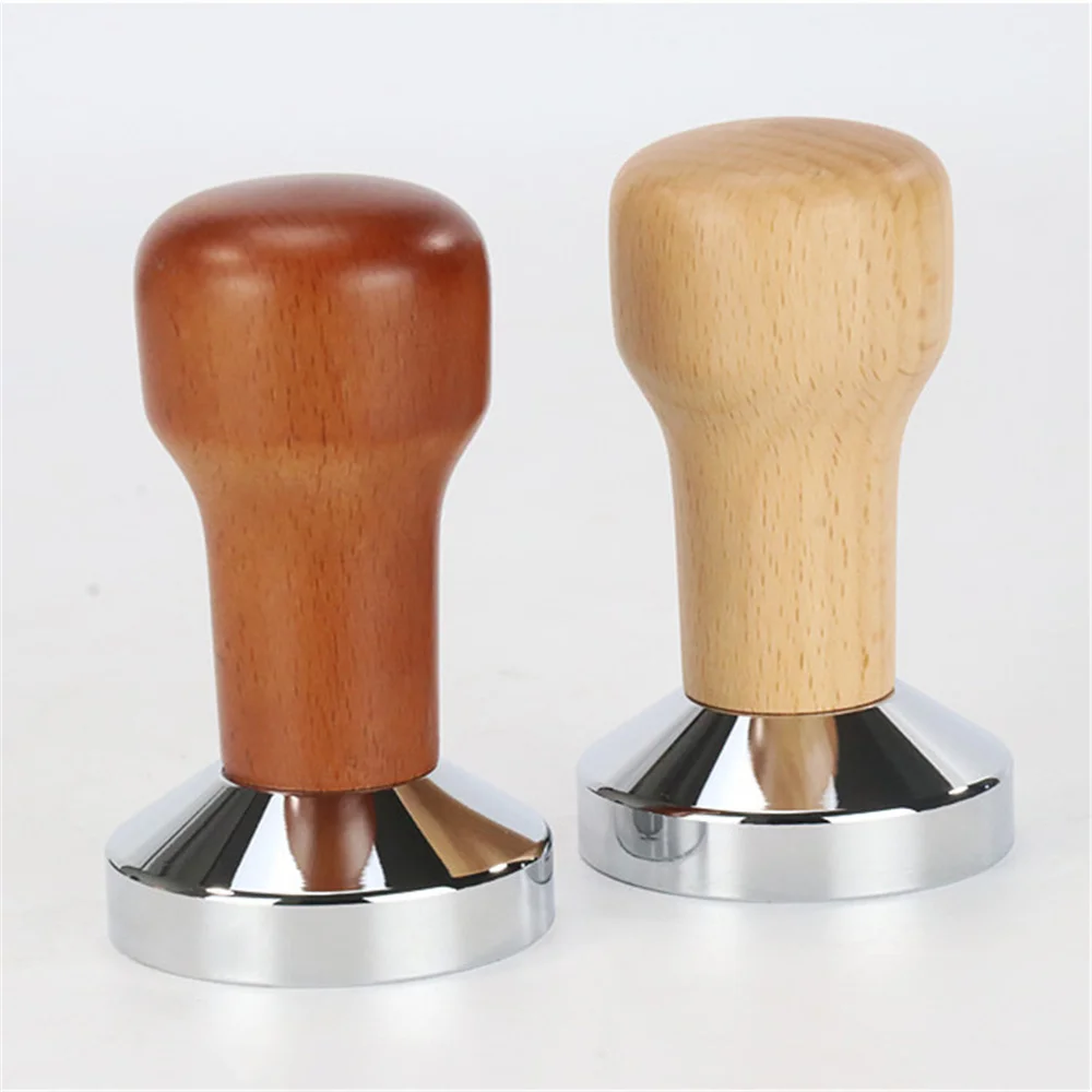 Food Grade Espresso Coffee Tamper Wood Color Coffee Tamper Machine