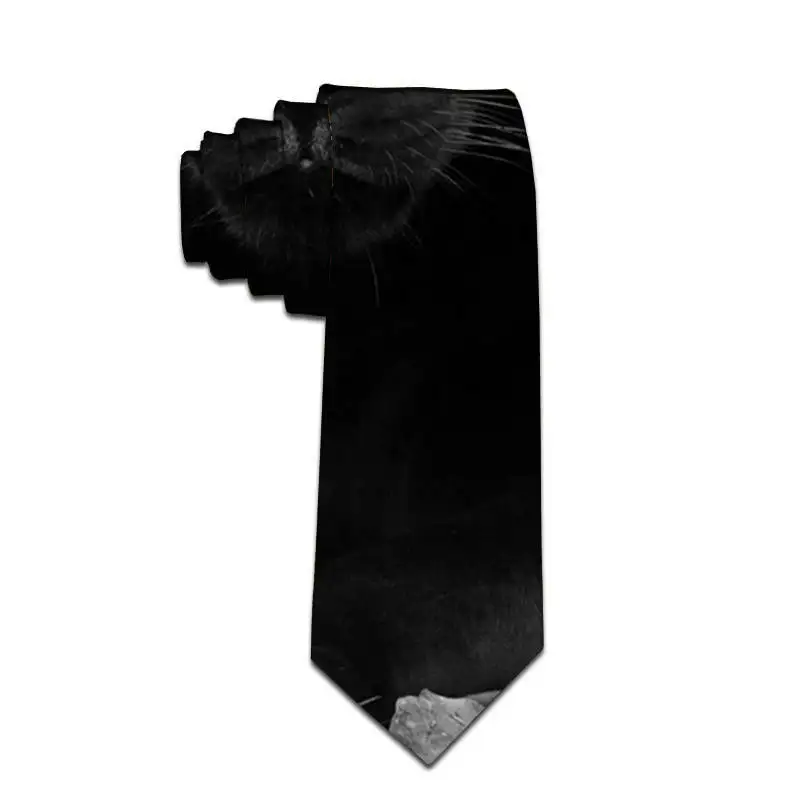 3D Printed Men's Polyester Slim Tie Funny Pattern Wedding Party Casual Happy 8cm Wide Tie Jacquard Weave Man Shirt Accessories
