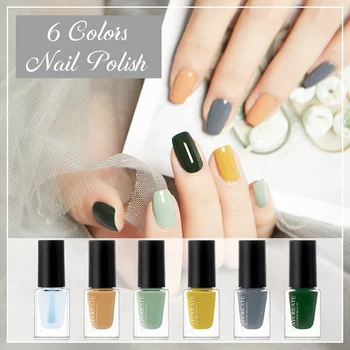 

6 Color/set Nail Gel Polish Manicure Set UV LED Poly painting Gel Nail Art Base Top Primer Coat Nail Gel Varnishes 6ml