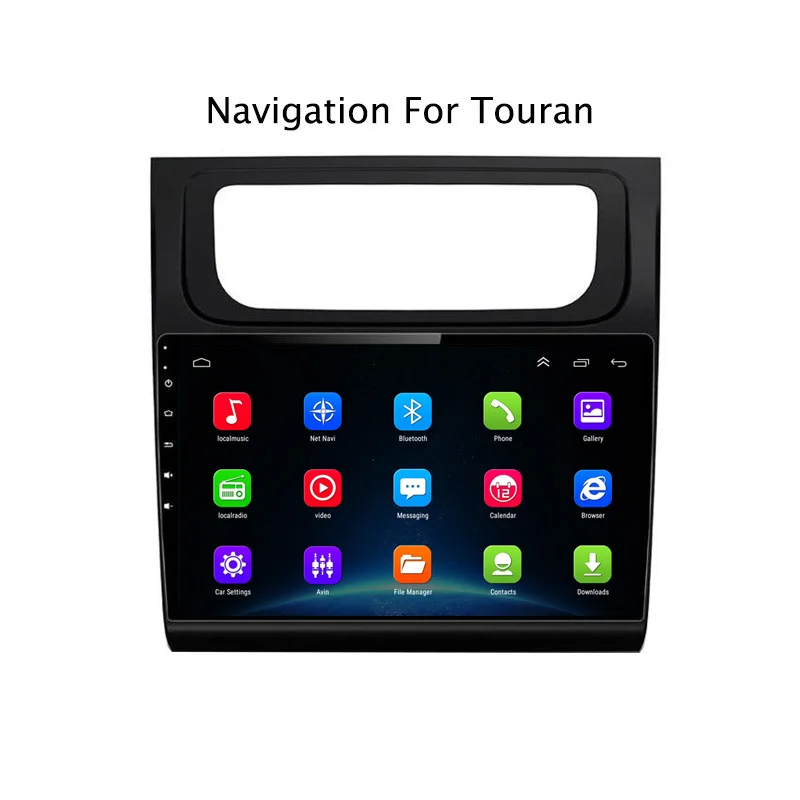 Discount 9Inch Android 8.1 Car DVD GPS Navigation Player For VW Touran 2004-2015 4G LTE with SIM Card Slot 2DIN Car Radio Stereo 3