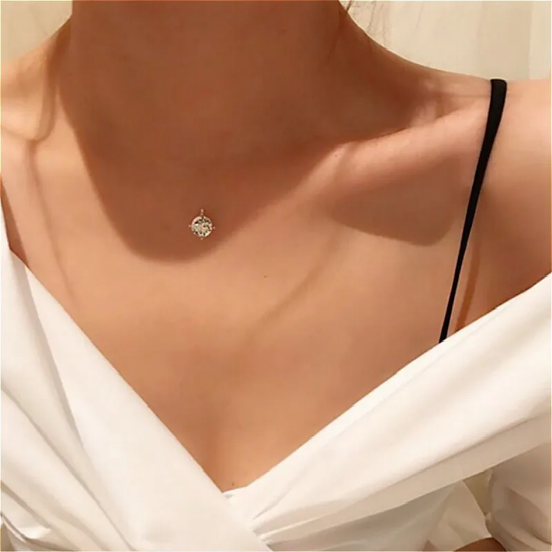 

Hot Sale Teardrop Choker Necklaces 2018 Transparent Fishing Line Jewelry Necklace Clavicle Invisible Woman Choker Necklaces