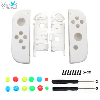 

YuXi White Plastic Left Right Housing Shell Cover Replacement for Nintend Switch NS NX Joy Con JoyCon Controller Protective Case