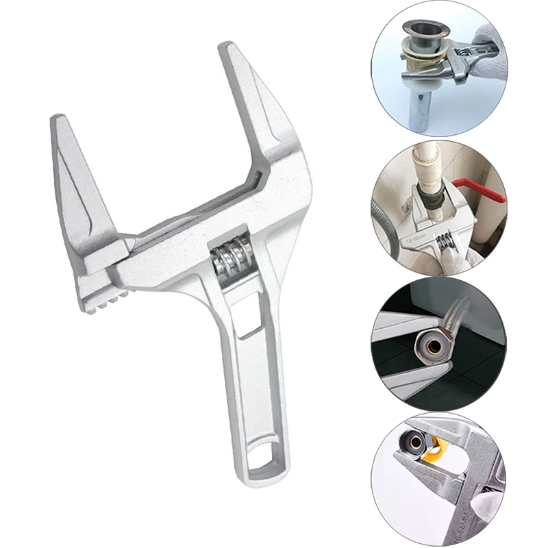 

Adjustable Spanner Wrench Universal Nut Wrench High Quality 8" Short Shank Large Openings Spanner Home Repair Hand Tools