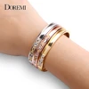 DOREMI DIY Zirconia Letters Custom Bangles Personalized Name Detachable Slider Charms Bangles Custom Name Bracelets Bangle Gift ► Photo 2/6