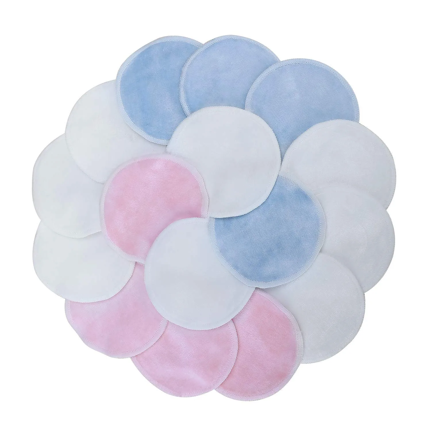 

16pcs Reusable Cotton Pads Make up Facial Remover Double layer Wipe Pads Nail Art Cleaning Pads Washable with Makeup Pads