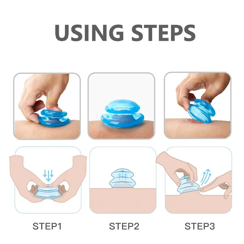 Silicone Cupping Set Suction cups Vacuum Suction Jars Therapy Slimming Body Face Massage Cupping Anti Cellulite Weight Loss 4