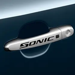 4 шт. украшение автомобиля дверные ручки виниловые ПВХ наклейки для Chevrolet Sonic авто отделка Светоотражающие Captivation наклейки аксессуары для