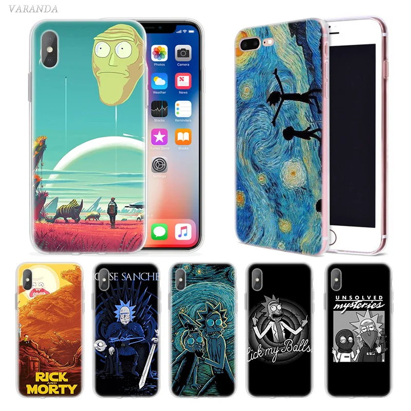 

Rick And Morty Sun Case for iphone XS Max XR X 10 7 8 6 6S Plus 5 5SE 5C Silicone Housing Phone Coque Cover Cas 7+ 8+ 6S+ 6+