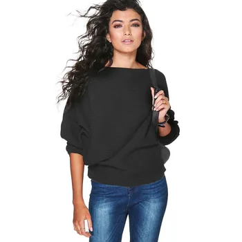 

NewHot Product Women Batwing Sleeve Knitted Pullover Loose Sweater Jumper Tops Knitwear chandail femme winter coat women