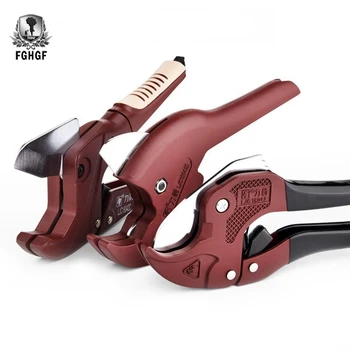

FGHGF PVC/PU/PP/PE Aluminum Alloy Body PVC Pipe Cutter Ratchet Scissors Tube Pliers Cutter Hose Cutting Hand DIY Tool Multitool