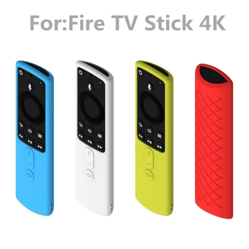 

Silicone Protective Case Home Remote Control Cover Lattice Design Practical Durable Anti Slip Lightweight For Fire TV Stick 4K