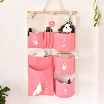 

2Pce Dropship Wall Storage Bag Home Canvas Hanging Bag Wall-mounted Multifunctional Storage Bag