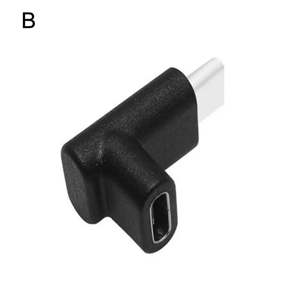 90 градусов USB 3,1 type C Мужской и женский правый угловой конвертер адаптер Черный OUJ99