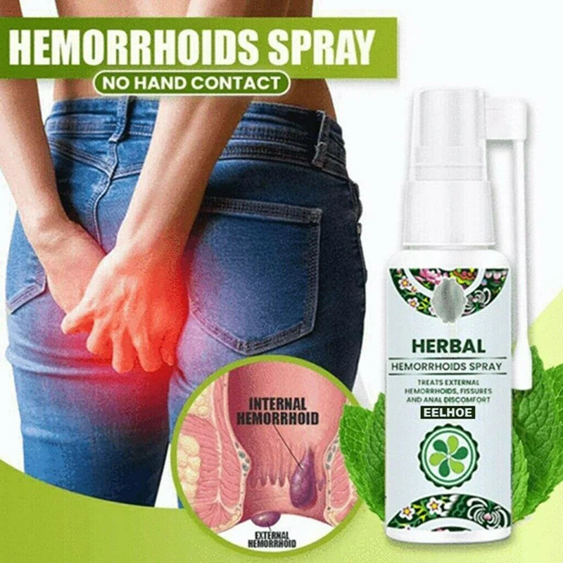 30ml Natural Herbal Hemorrhoids Spray Powerful Hemorrhoids Treatment Agent Relieve Anal Pain Spray