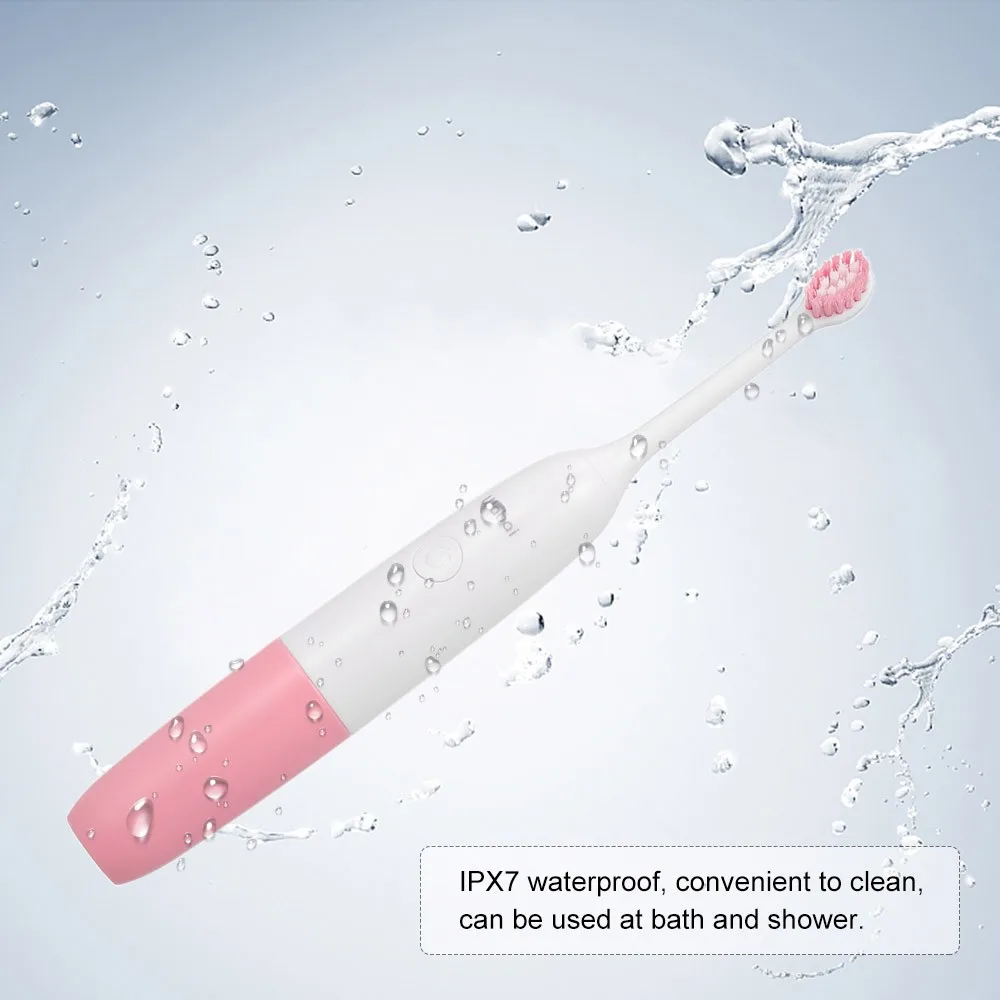 Electric Toothbrush USB Rechargeable Sonic Teeth Brushes with 2 Replacement Heads Waterproof