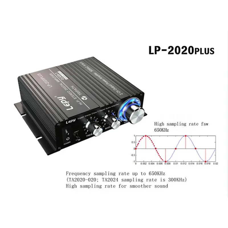 LP-2020PLUS Hi-Fi стерео цифровой усилитель класса T цифровой аудио усилитель мощности мини домашний стерео аудио усилитель 50 Вт* 2