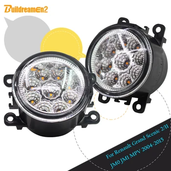 

Buildreamen2 For Renault Grand Scenic 2/II JM0 JM1 MPV 2004-2015 Car Front Fog Light Daytime Running Light DRL LED Light DC 12V