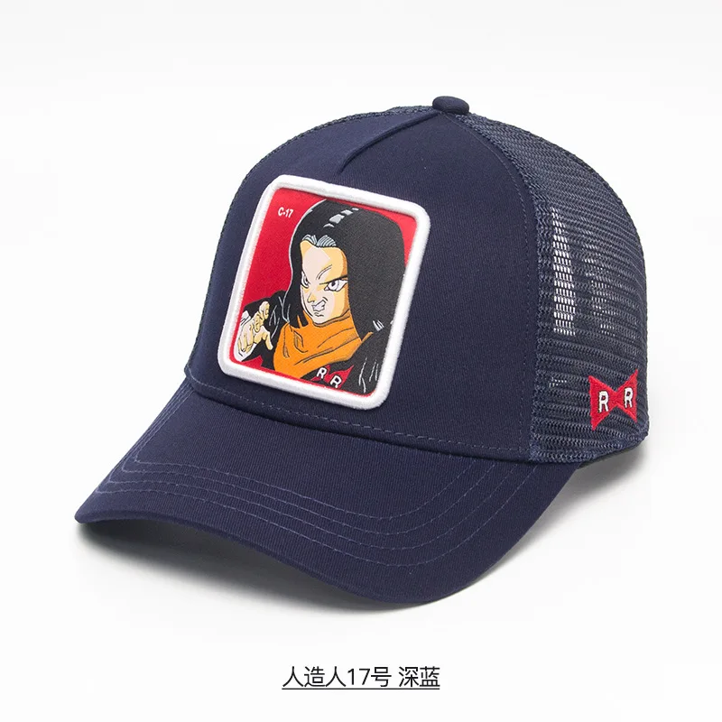 Популярный бренд Goku супер 12 стилей Dragon Ball Snapback хлопковая бейсбольная кепка для мужчин и женщин хип-хоп папа сетчатая шапка бейсболка дропшиппинг - Цвет: Синий