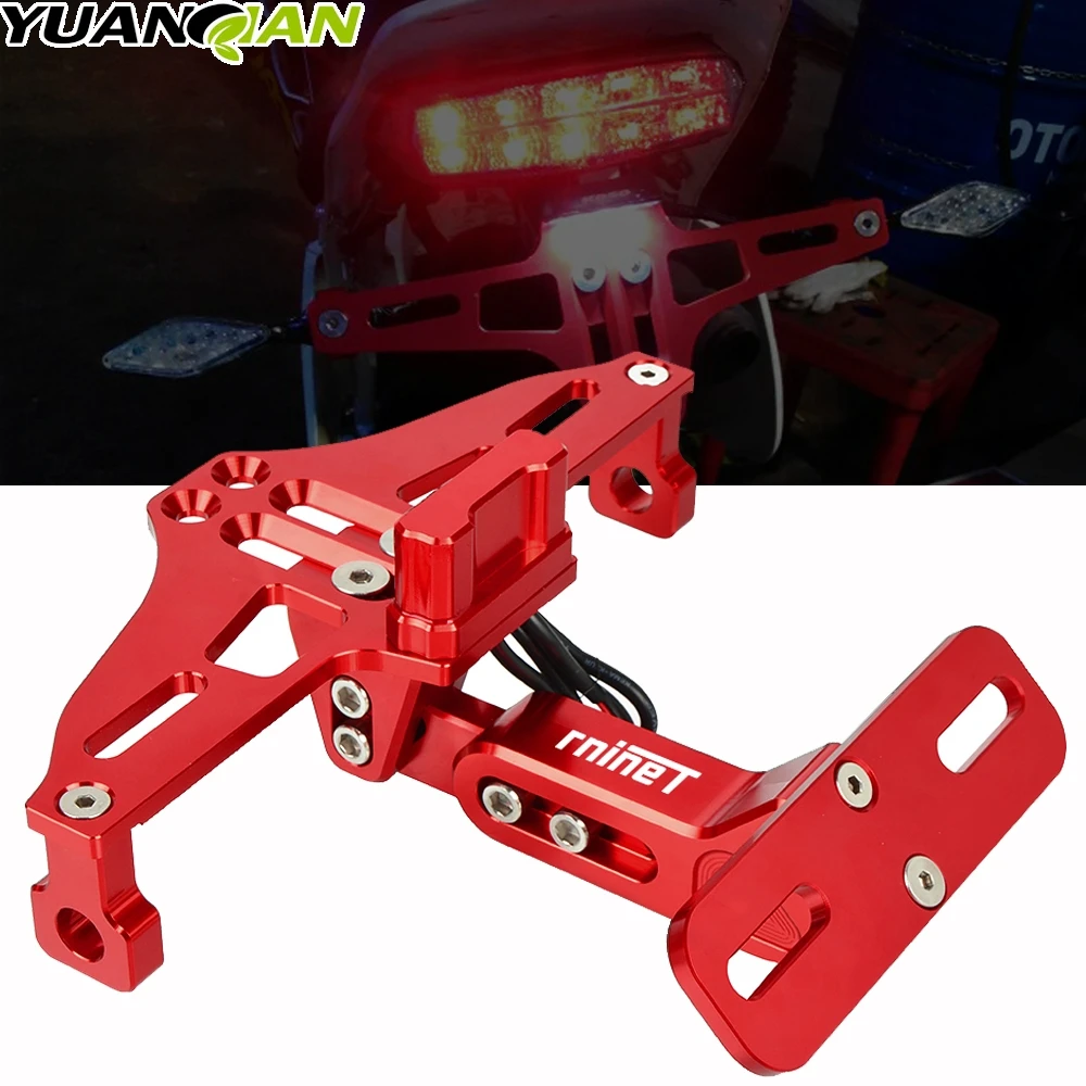 

Motorcycle LED License Plate Holder Support Plaque Moto Bracket Frame For BMW R Nine T R nineT RnineT RNINET RnineT 2014-2019