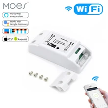 DIY WiFi interruptor de luz inteligente temporizador de interruptor Universal Smart Life APP Control remoto inalámbrico funciona con Alexa Google Home