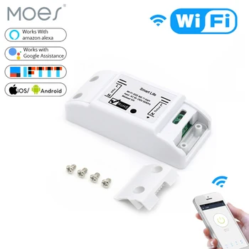 

DIY WiFi Smart Light Switch Universal Breaker Timer Smart Life APP Wireless Remote Control Works with Alexa Google Home