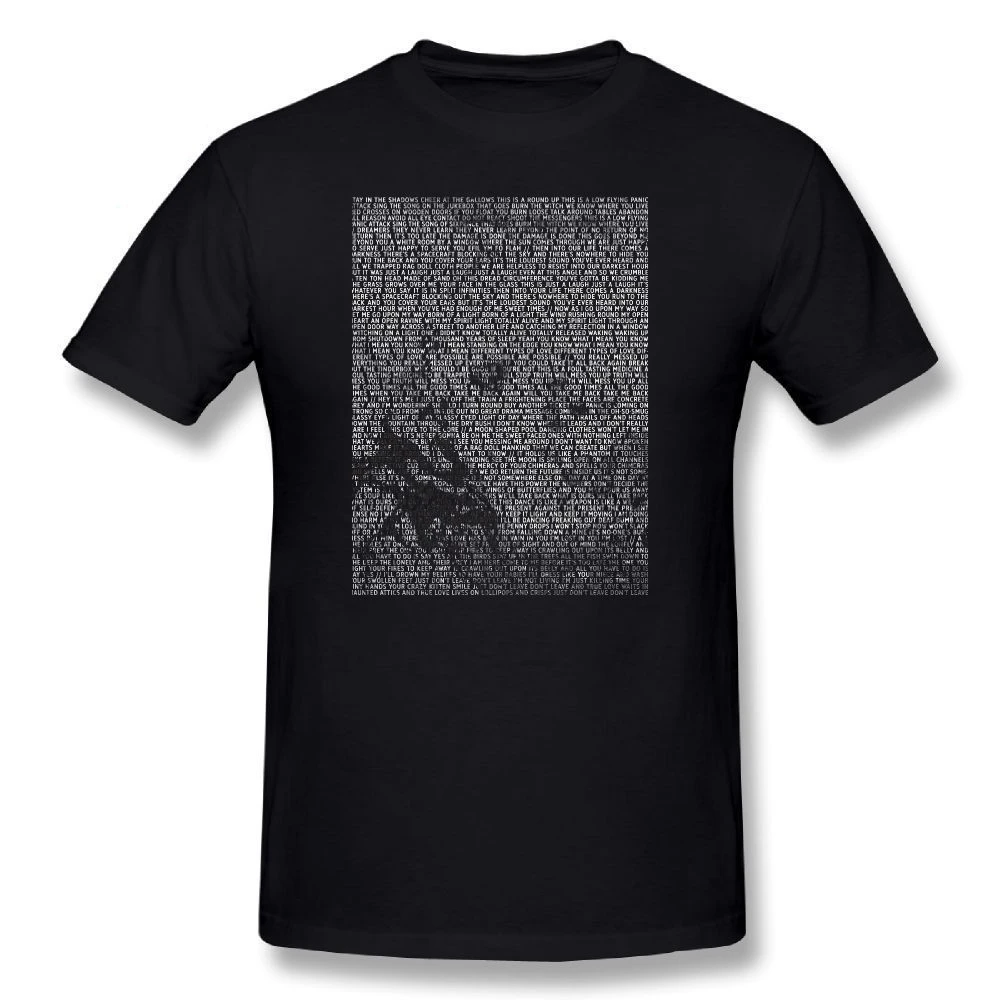 Radiohead T Shirt-A Moon Shaped Pool Album Lyrics T-Shirt #1 Мужская Повседневная футболка с коротким