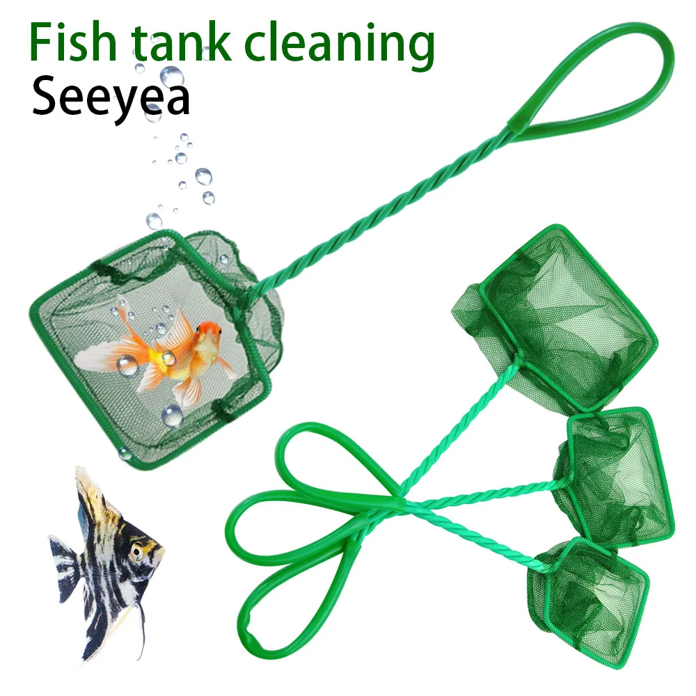 

Aquarium Fishing Net Fish Floats Falling Net Square Fish Net Shrimp Aquarium Accessories Small Fish Density Fine Hole Tools 3pcs