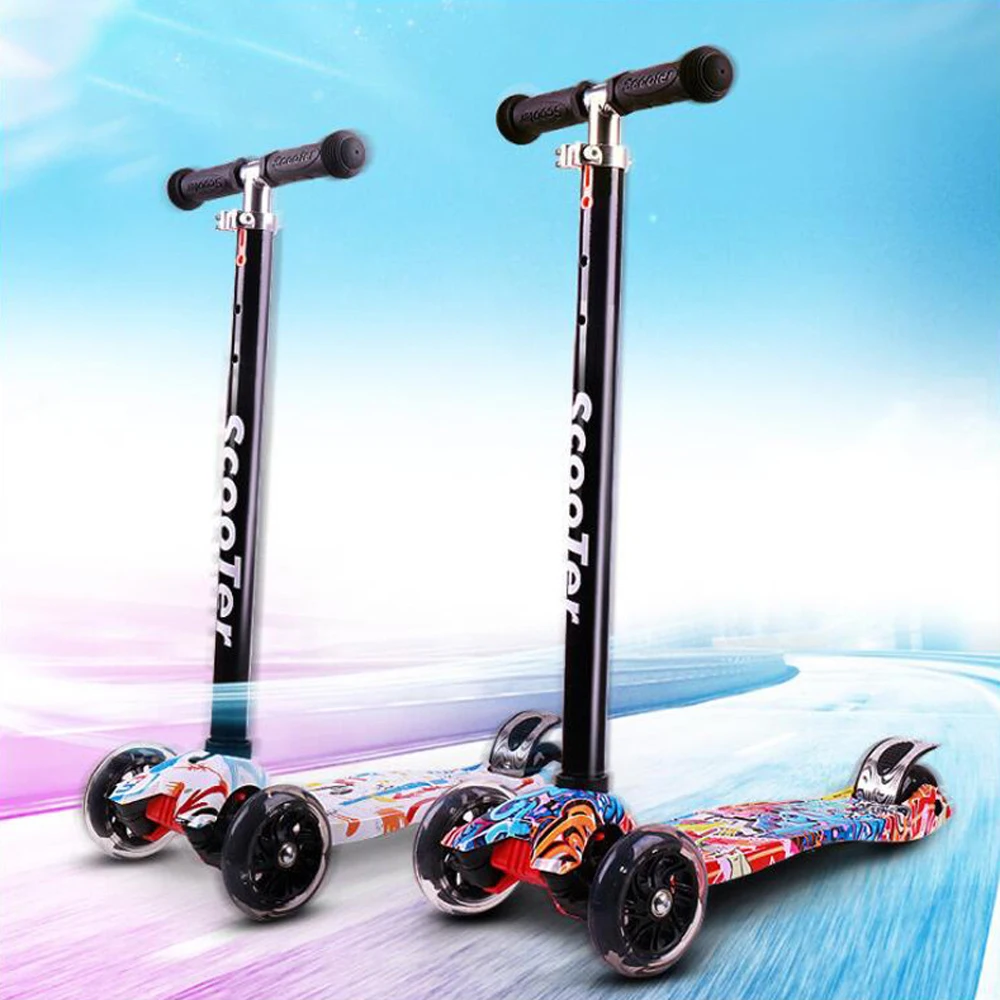 Foldable Scooter for Kids 3 Wheel Scooter with Light Up Wheels Kick Scooter for Toddlers 3 8