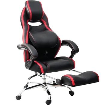 

Reclining Office Chair Adjustable Height 360-degree Rotation Soft Curved Seat Cushion Telescopic Pedal Ergonomic Backrest Seat