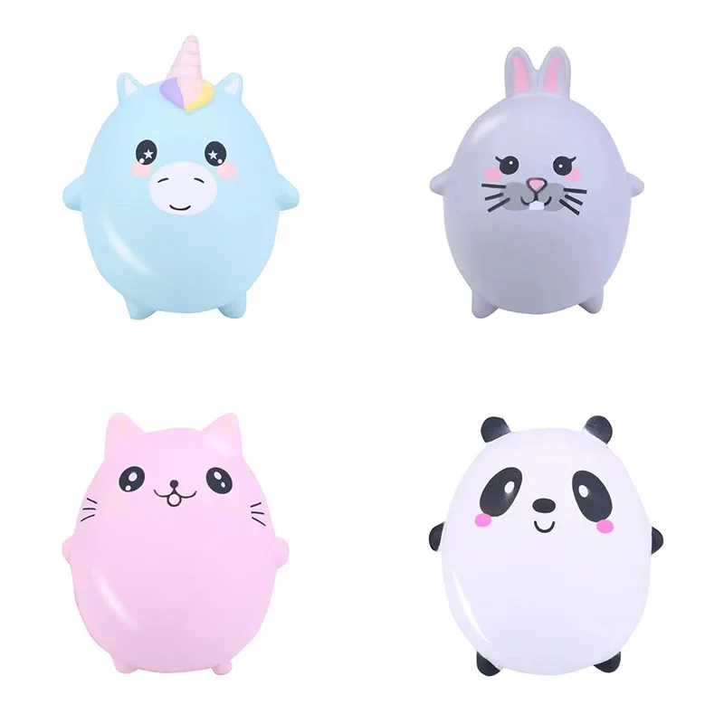 

New Style Memory Foam Egg Puffs Squishy Rabbit Doll Static Model Pu Unicorn Vent Toy