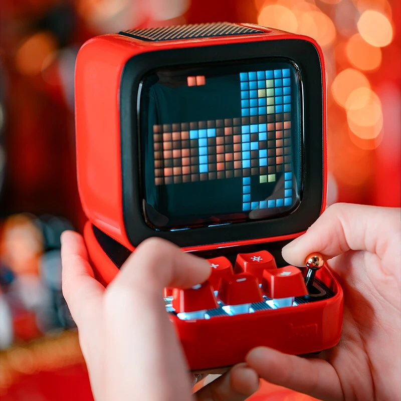 Divoom DITOO Pixel Bluetooth Wireless Speaker Chinese Red Mechanical retro mini computer model Smart alarm clock | Электроника