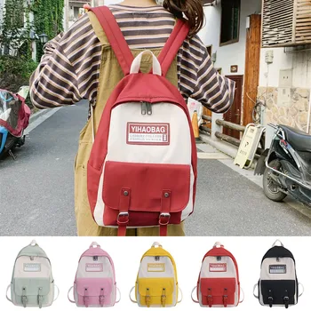 

2019 backpack women Large Capacity Solid Color Waterproof Nylon Casual Backpack School Bag mochila mujer рюкзак женский#B20