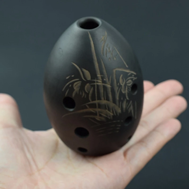 Super sell-Music Xun Pottery National Wind Instruments Eight Holes Small Pottery Chinese Ancient Instruments