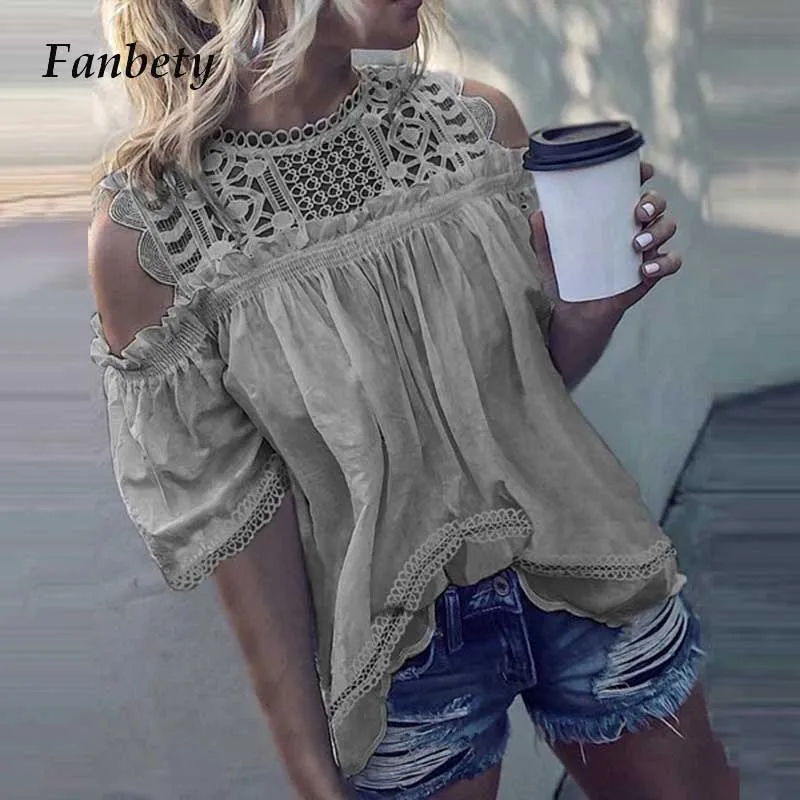 White Lace Hollow Out Cotton Women's Blouses Sleeveless O Neck Sexy Female Blouse Tops Loose Solid Hollow Out Shirts Blusa 5XL