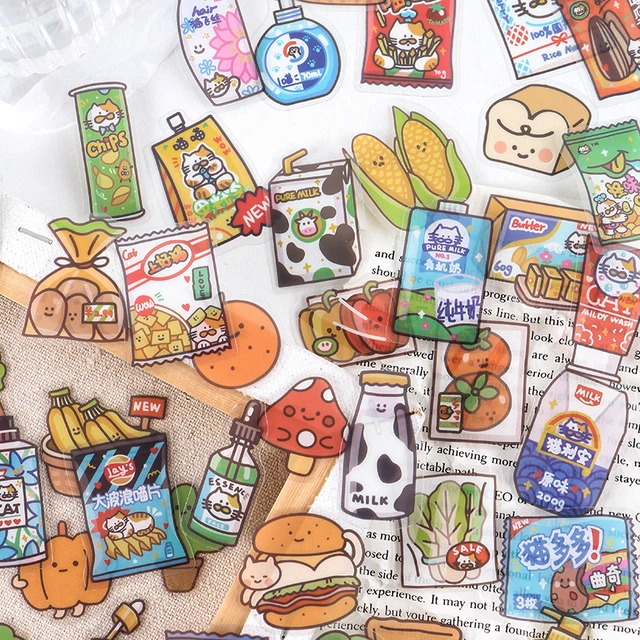 Food Stickers Scrapbooking, Food Stickers Notebook