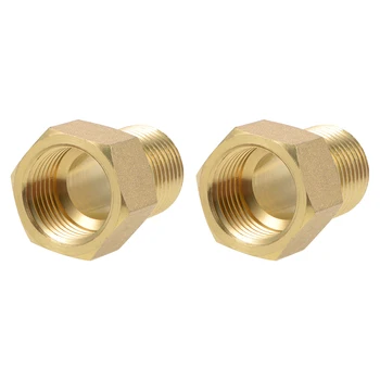 

uxcell Brass Threaded Pipe Fitting G1/2 Male X G1/2 Female Hex Bushing Adapter 33mm Length 2pcs
