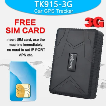 

3G Car GPS Tracker TK915-3G Strong Magnet Vehicle Tracker GPS Locator Waterproof 12-24V 7800mAh Battery 80Days Standby Free APP