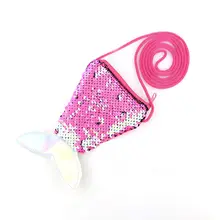 Сумка через плечо с рыбьим хвостом для девочек; Повседневная сумка на плечо с блестками для монет; AIC88