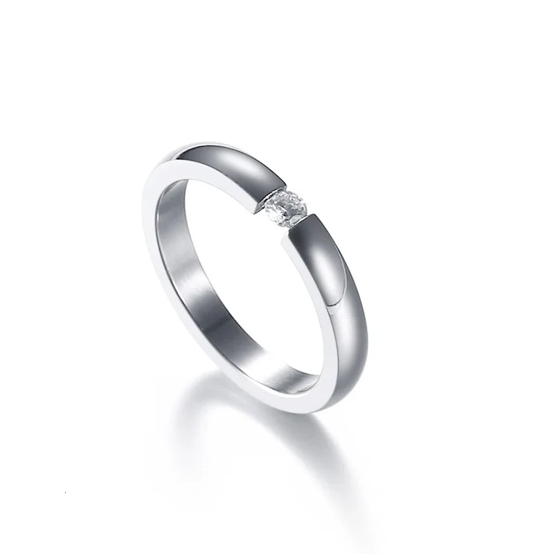 Обручальное кольцо для женщин, нержавеющая сталь, серебро, золото, цвет, палец, подарок для девочки, размер США 5, 6, 7, 8, 9, 10
