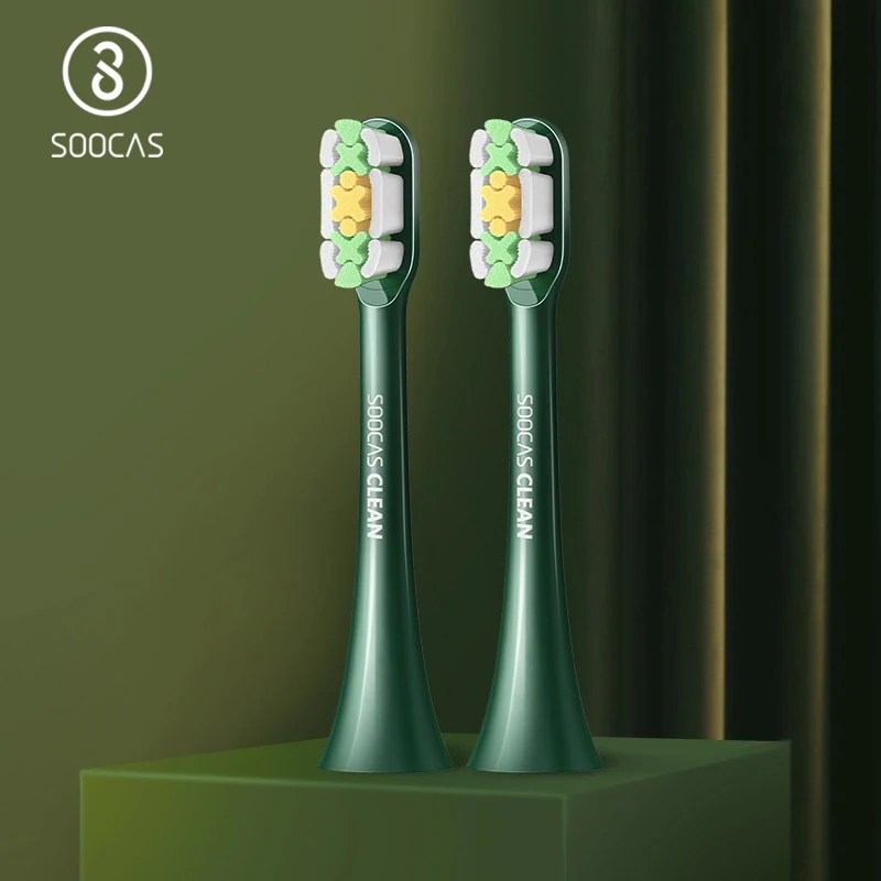 Heads Replacement-Toothbrush Gogh SOOCAS Original Green X3u-Van Vacuum Authentic