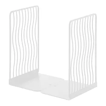 

2020 New 1 Pair Nordic Iron Bookends Book Stand Support Desktop Office Magazine Organizer