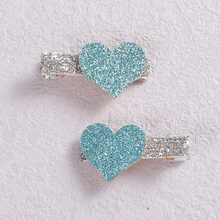 

2pcs/Set Fashion Baby Girl Hair Clips Cute Children Barrettes Glitter Heart Hairpins for Girls Kids Hair Accessories Clip 2022