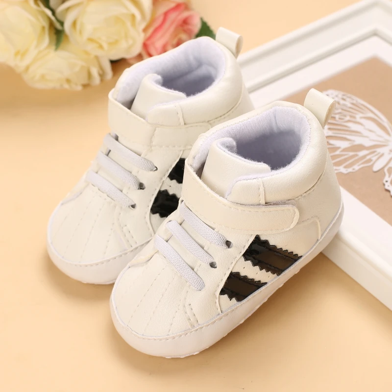 Boys And Girls Gentleman Shoes Soft Soled White Shoes Leisure Sports Newborn First Walk 0-18Months Bed baby shoes children sports shoes