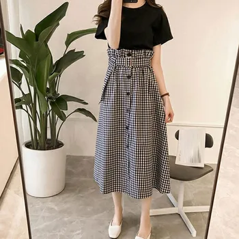 

Skirt Women Fashion Autumn Winter New Solid Color High Waist Lattice Skirt юбки женские jupe femme skirts womens