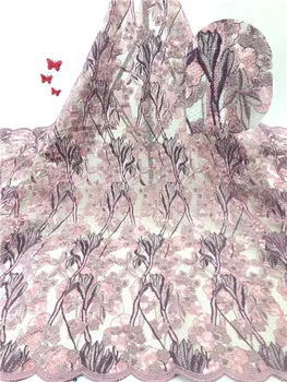 

Hot sale French tulle lace cloth African net lace fabric for evening dress PDN615(5yards/lot)