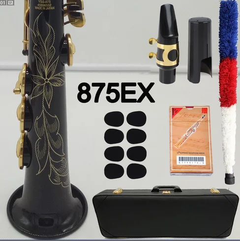 Профессиональный Саксофон сопрано 875EX профессиональный Sax на заказ EX черный лак