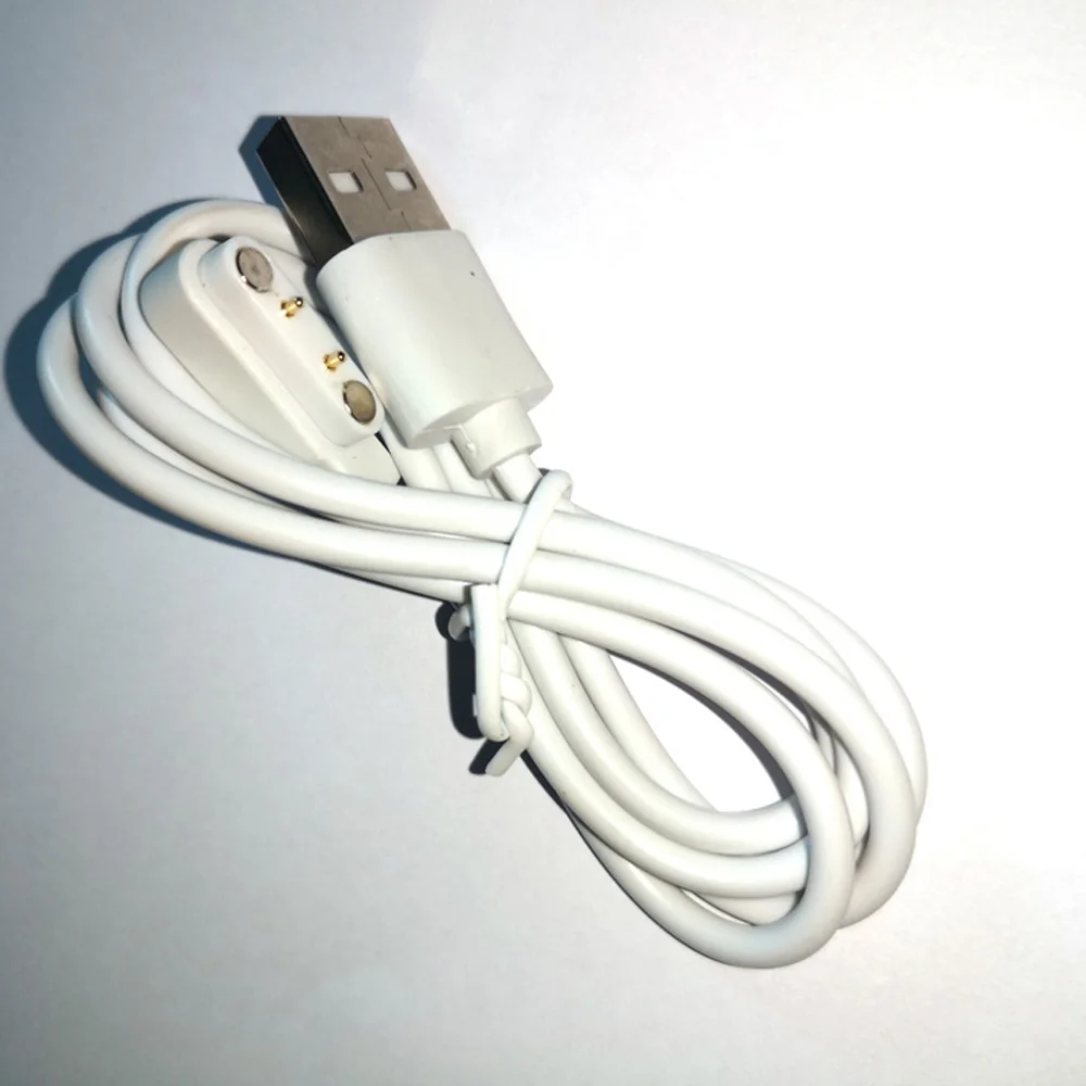 1 pcs Charging cable magnetic Pogo Pin Connector 2 Pin 4.0 mm Pitch Adapter USB A Connector Male 60 cm Length Magnet charge