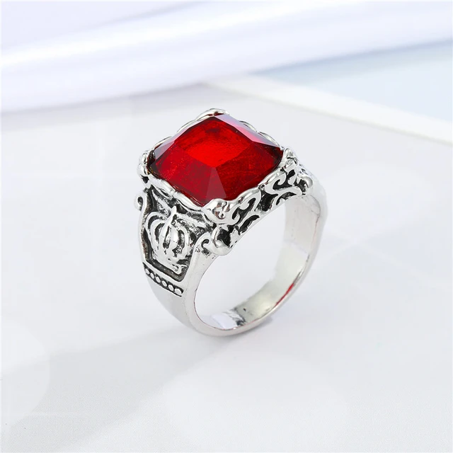 Superstore Red Brass Gold plated Ruby Men Finger ring, Weight: 8 Gram at Rs  800/piece in Jaipur