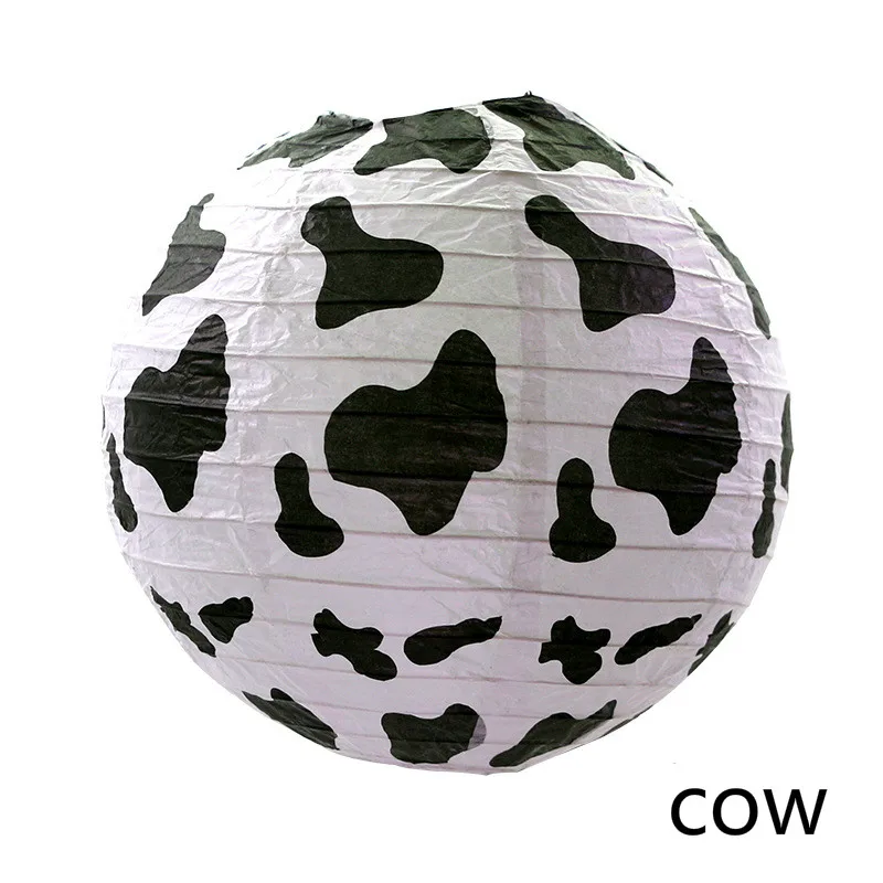 cow color 10-40 см Китайский бумажный фонарь принадлежности для новогодних праздников, дня рождения, свадьбы, вечеринки, украшения, подарок, ремесло, DIY Lampion фонарь - Цвет: cow color